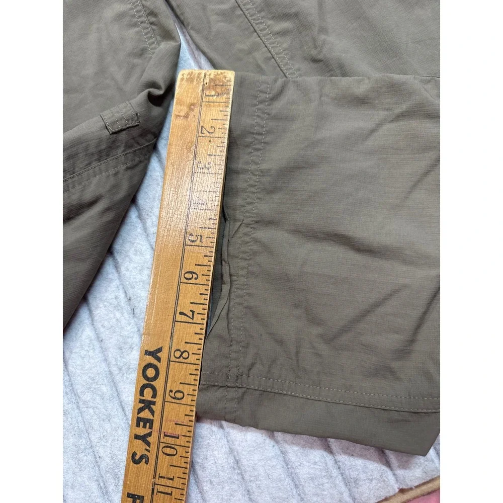 The North Face Mens Nylon Hiking Pants Olive Green Drawstring Utility 31x30